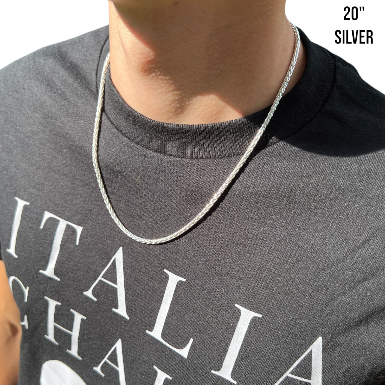 3mm Wheat Chain Necklace – Real Solid 925 Sterling Silver Or 14k Gold Vermeil