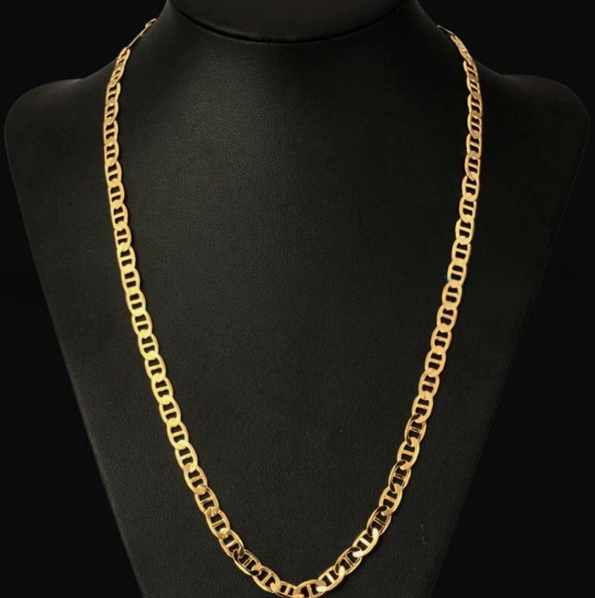 18-28″MEN WOMEN 18K Gold 2MM-7mm GoldLink Link Chain Necklace
