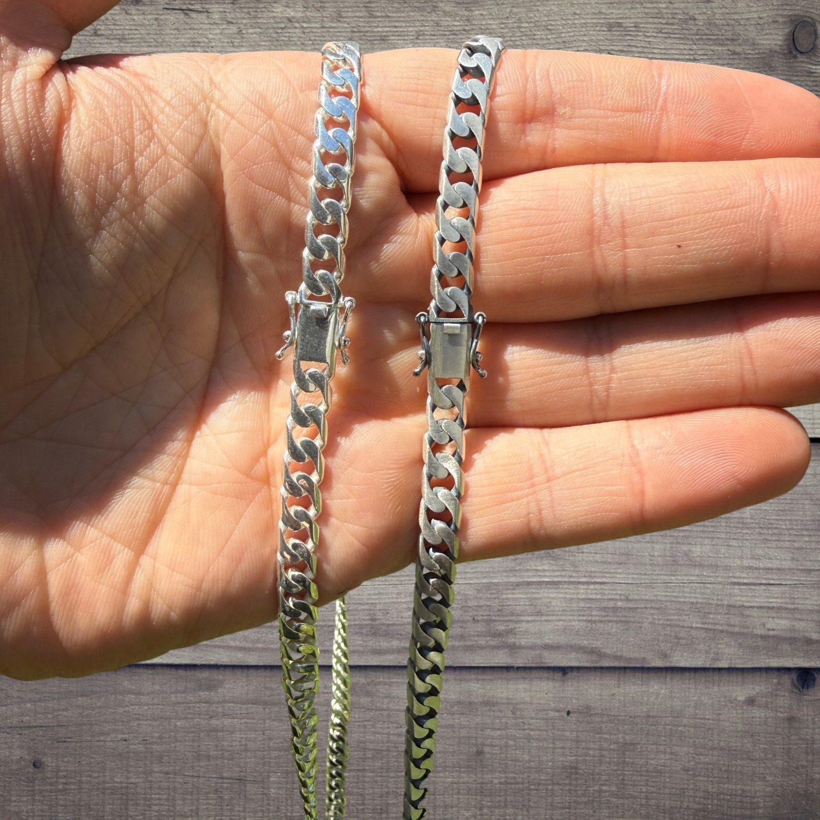 6mm Modern Miami Cuban Chain Necklace – 925 Sterling Silver Or Oxidized Rhodium