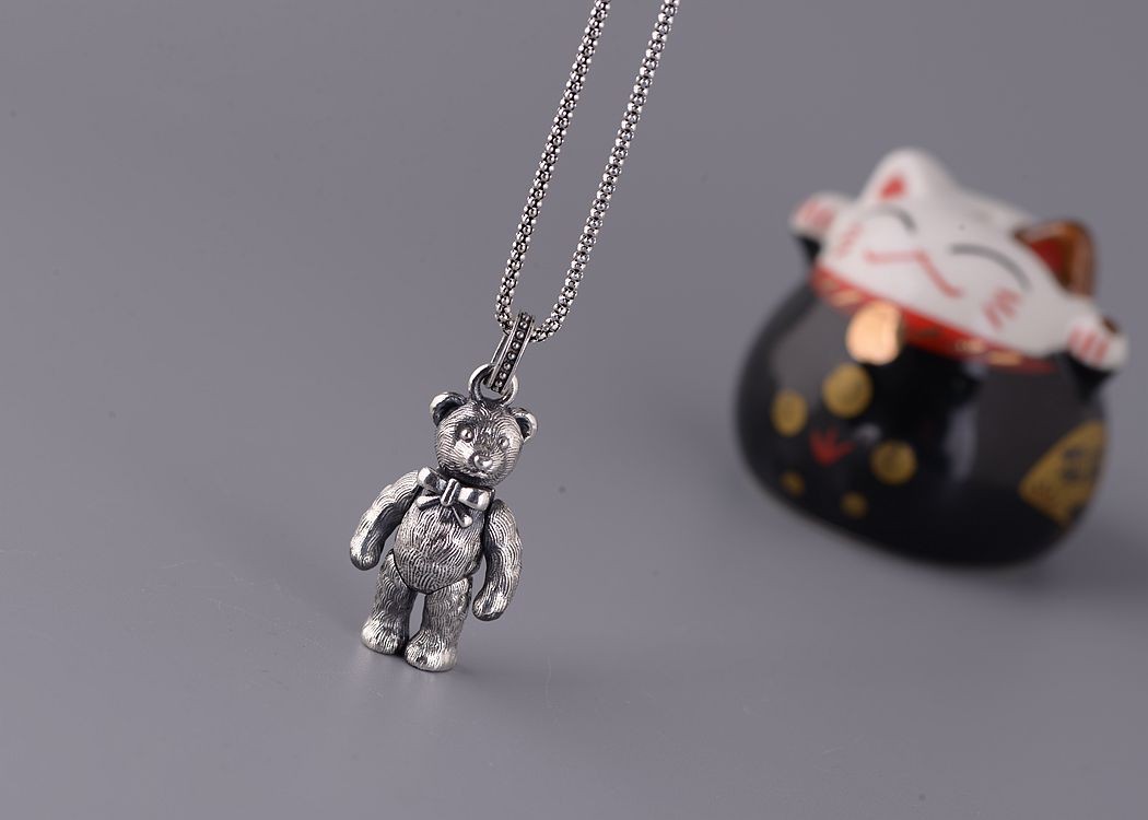 1PC S925 Sterling Silver ARTICULATED Pendant Movable Legs Heavy Charm 17g
