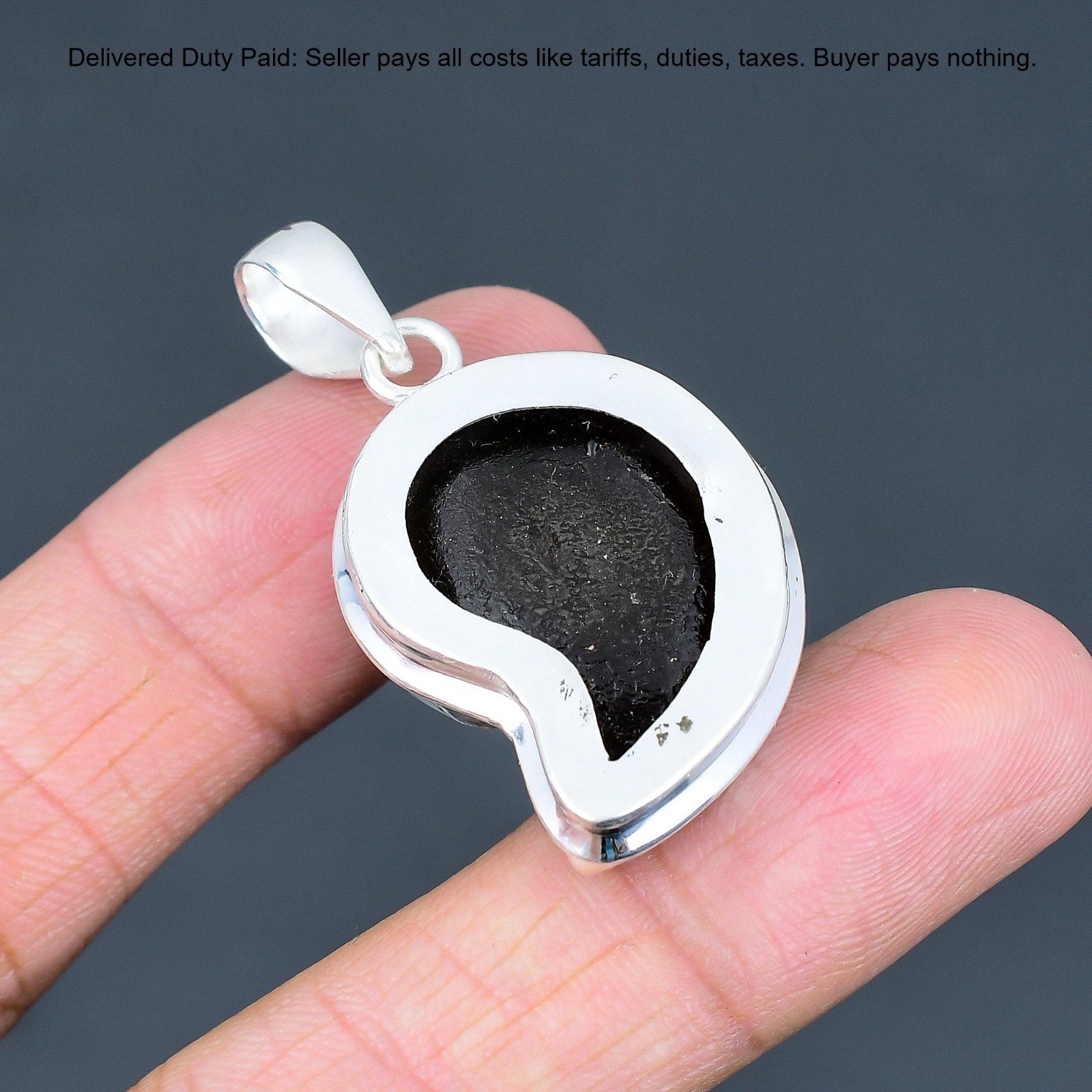 925 Sterling Silver Ammonite Opal Doublet Gemstone Anniversary Pendant Jewelry