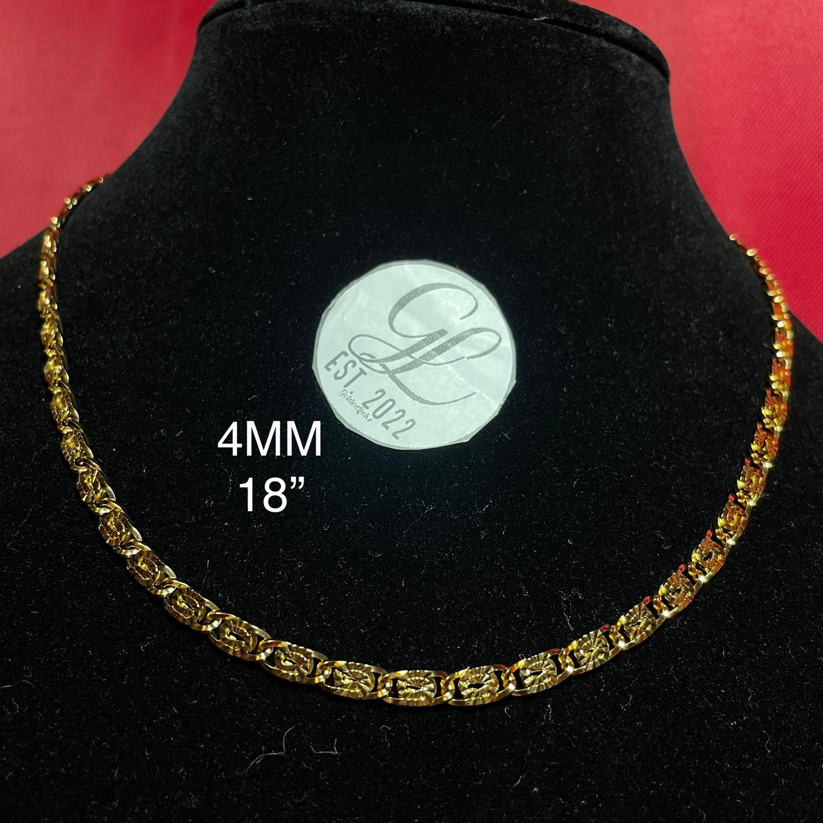 14K Yellow Gold Filled Tarnish-Resist 18” 4mm Wide Paper Clip Chain Necklace