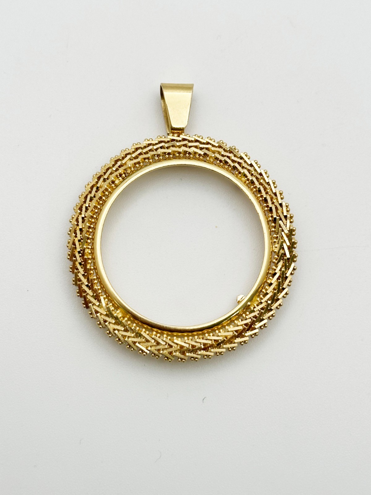 18K Yellow Gold Bezel for 20 Peso Coin BEZEL ONLY