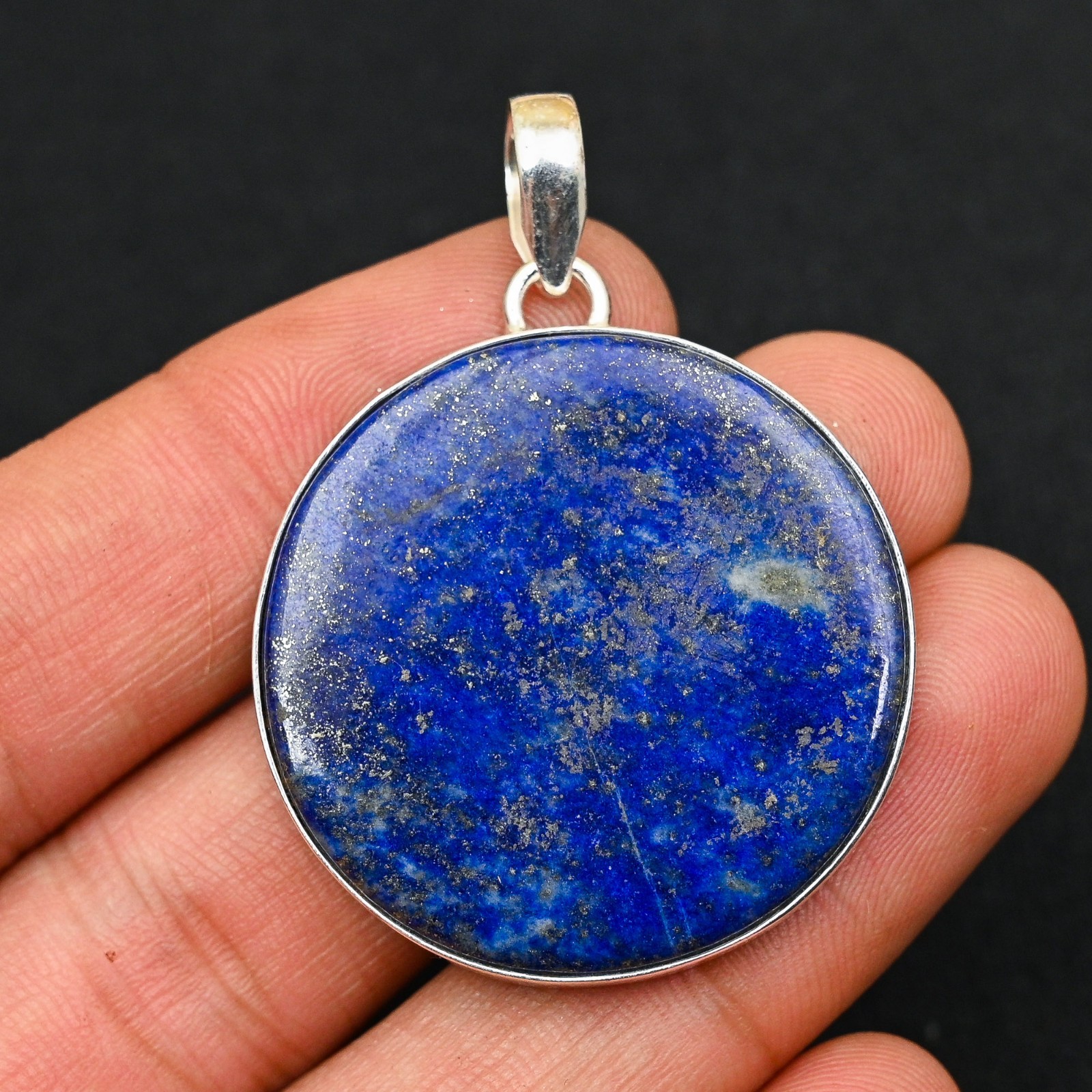 Lapis Lazuli Gemstone 925 Sterling Silver Handmade Pendant Jewelry Gift For Her