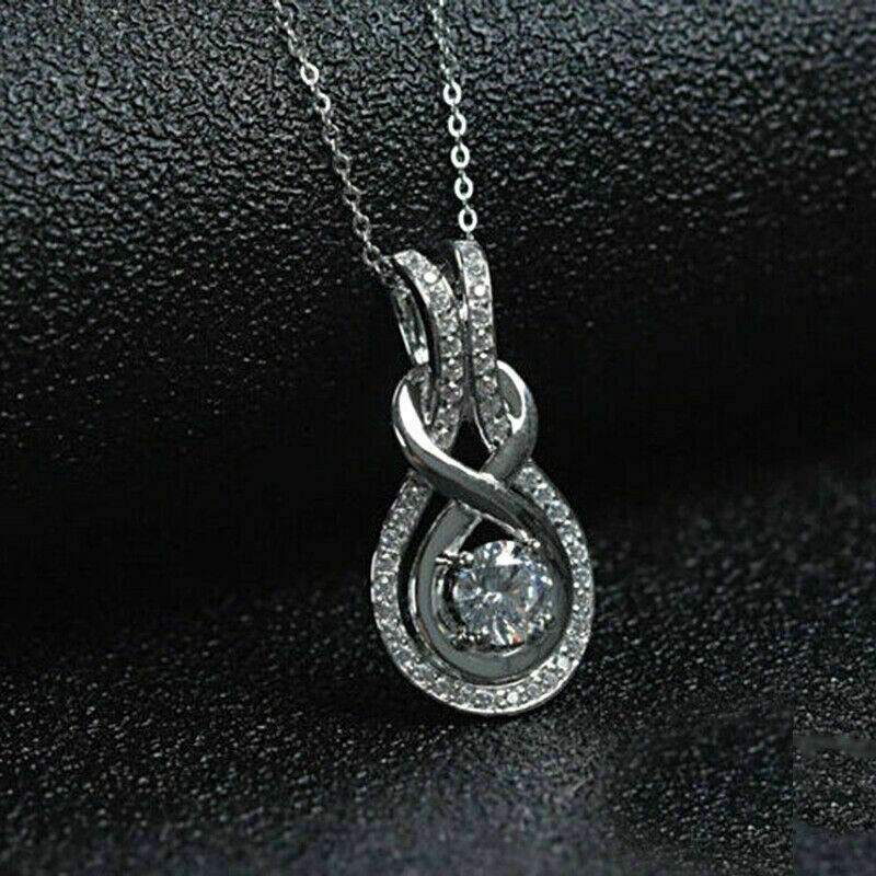 1.00 Ct Lab Created Diamond Pendant Necklace Without Chain 14k White Gold Over