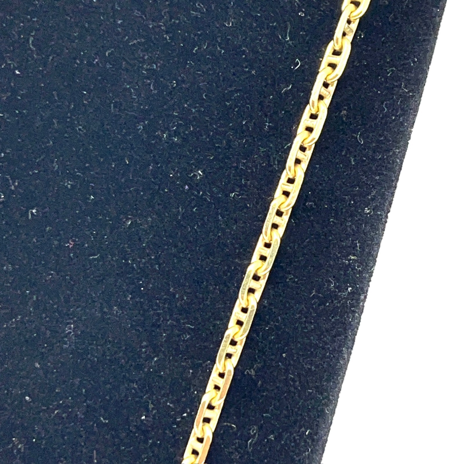 14k Solid Yellow Gold 4mm Anchor Mariner Necklace – 24″ – 26.9g