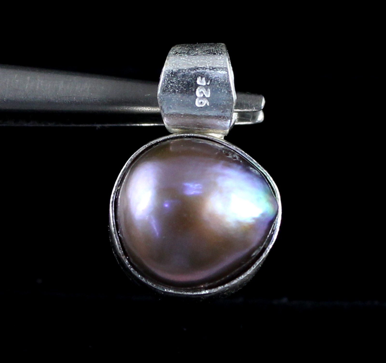6.25 Ct Natural Tahitian Black South Sea Pearl Round Gemstone Pendant See Video