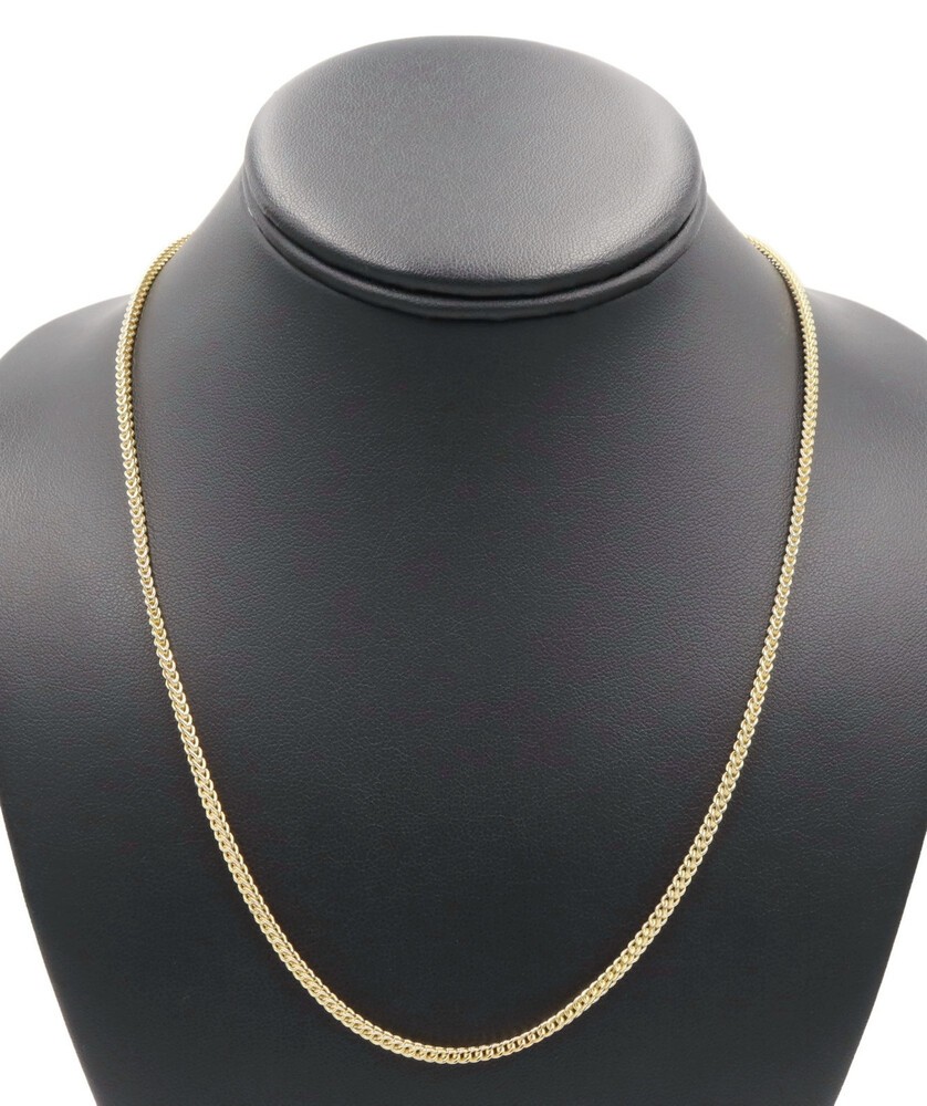 Classic 10KT Yellow Gold 2.1mm High Shine Franco Chain 20″ Necklace AVI – 6.43g