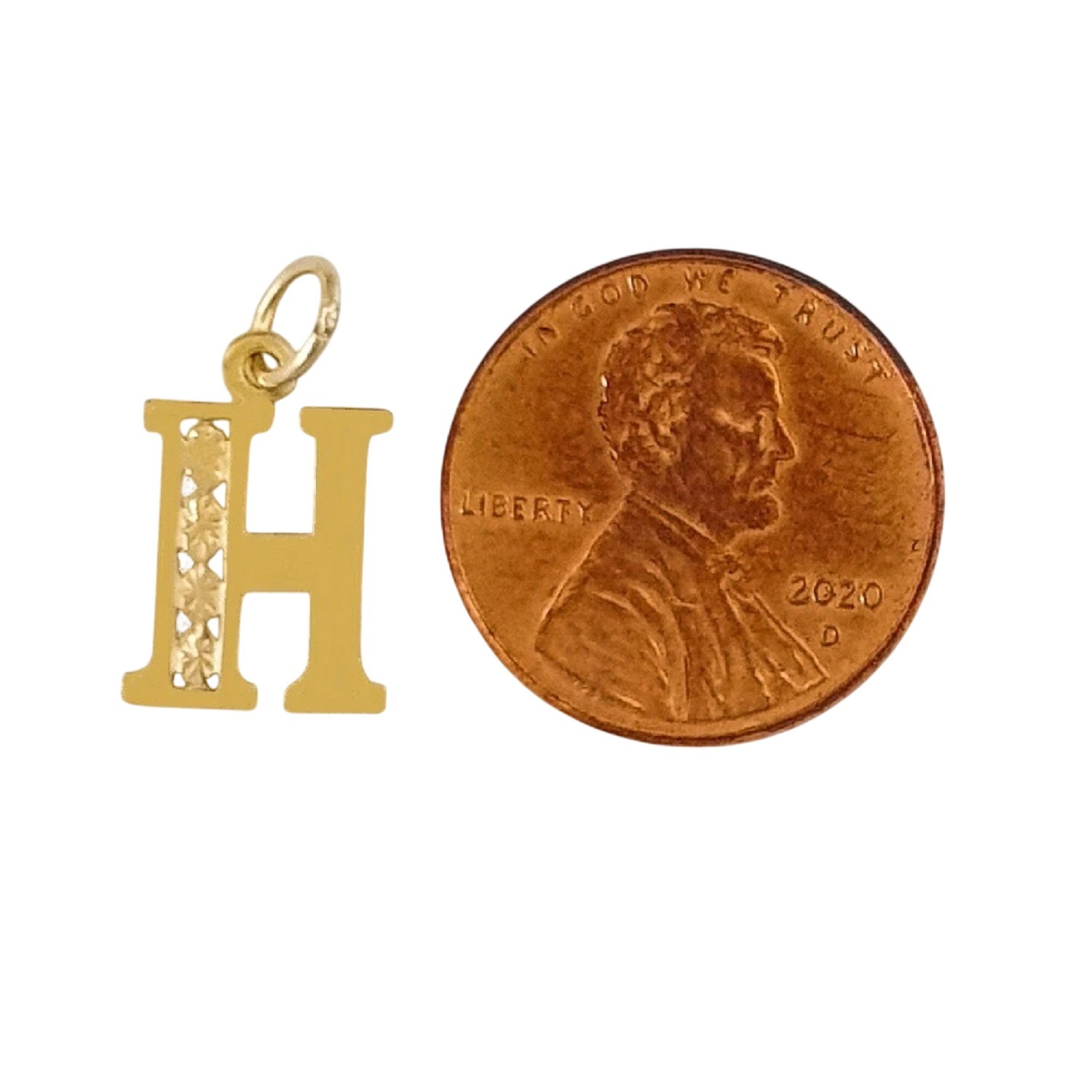 A to Z Any One 14K Yellow Gold Letter Pendant / Charm, Made in USA