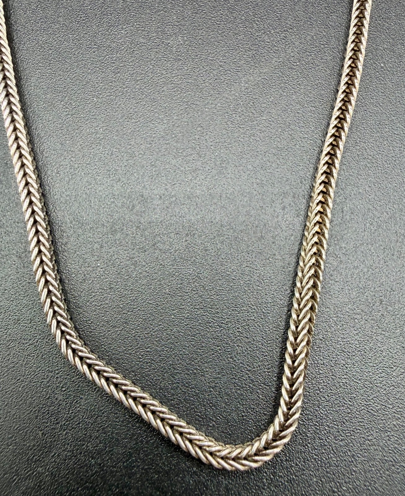 Sterling Silver 925 16” Wheat Spiga Chain Necklace – 12.1g