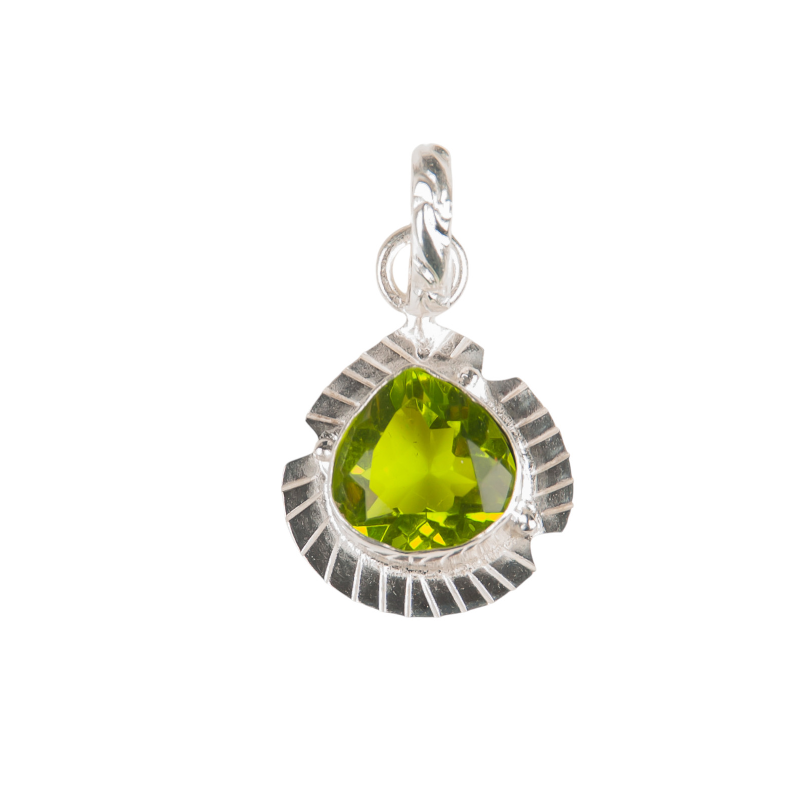 Peridot Gemstone 925 Sterling Silver Designer Pendent 1.15″ Gift For Anniversary