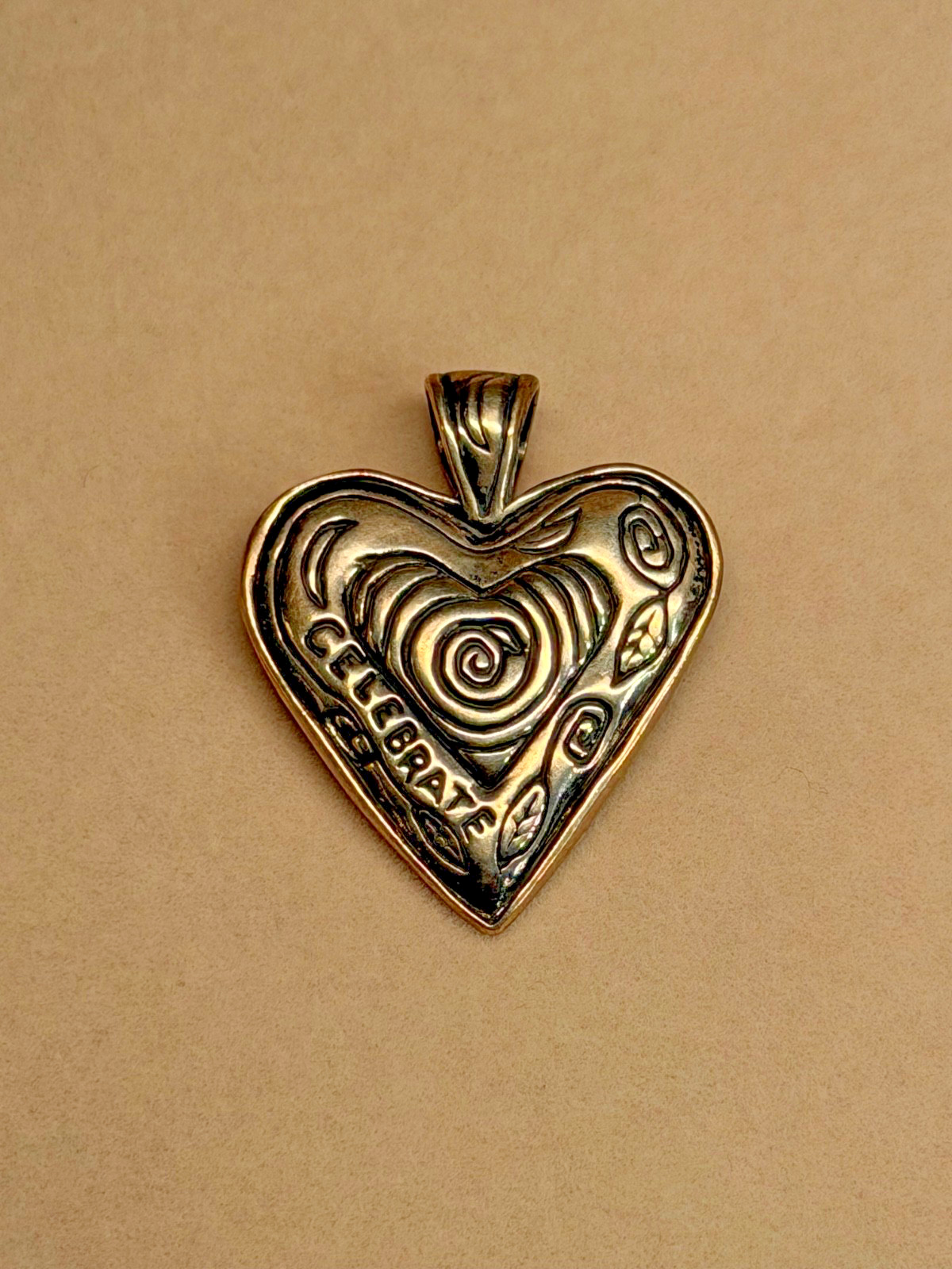 Robert Shields RSD Sterling Silver Garnet Reversible Celebration Heart Pendant