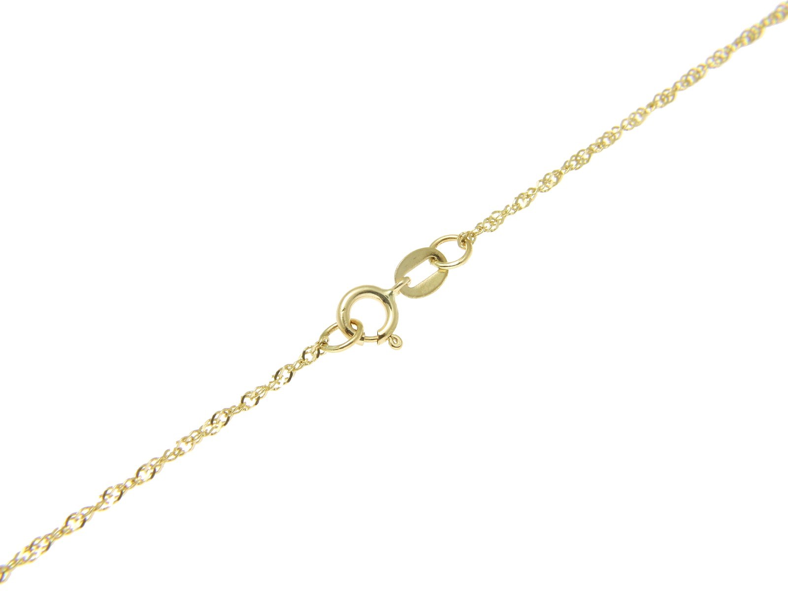 1MM SOLID 14K YELLOW GOLD SINGAPORE CHAIN NECKLACE 20″