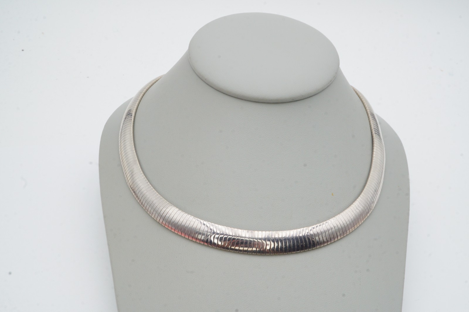 Milor Sterling Silver 925 Omega Necklace 18″ 10mm