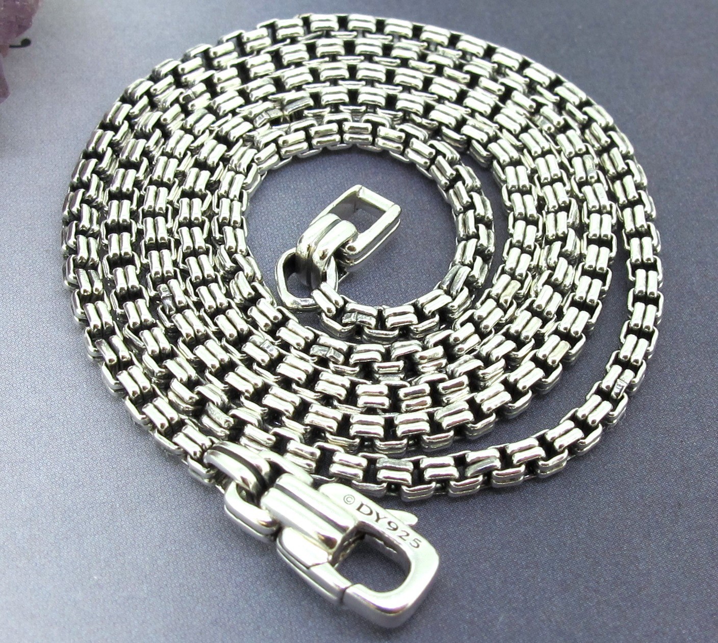 David Yurman 925 Sterling Silver 2.5mm Box Link Chain 20 in