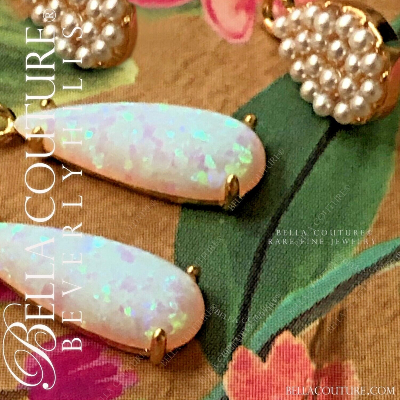$599 NEW COUTURE OVAL OPAL 18K YELLOW GOLD CHAIN NECKLACE CHARM PENDANT 18″ 16″