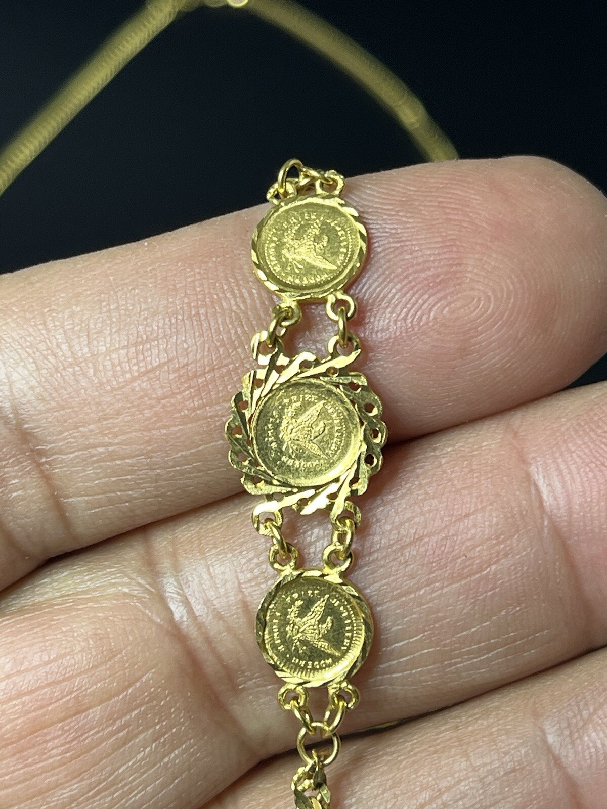 22K solid gold 916 Saudi gold necklace bracelet set