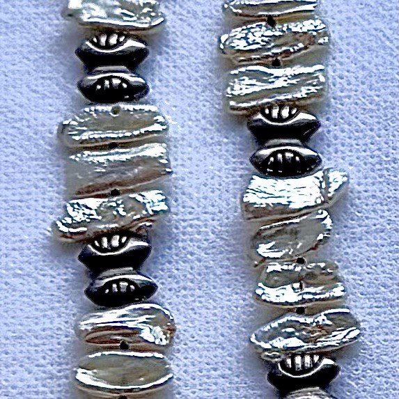 Designer Lisa Jenks Pearl Station Fancy Hook 16 Inch Necklace