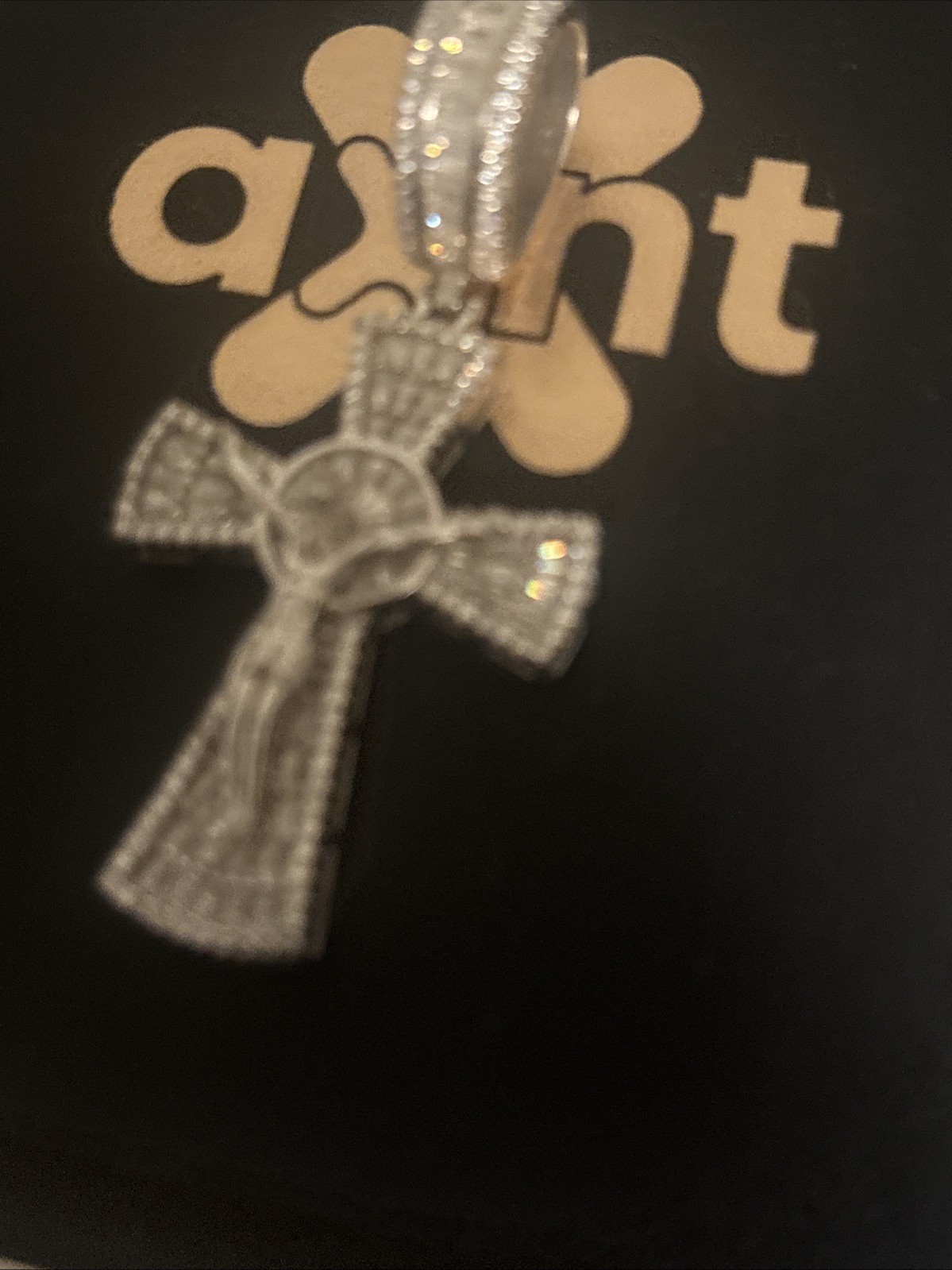 BIG MOISSANITE Cross Pendant In 925 sterling silver. Vendor Price Was 8-1200$