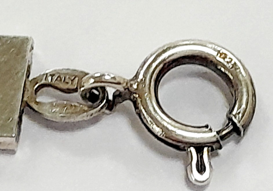 VINTAGE ITALIAN FLAT BRAIDED 925 STERLING SILVER 40 cm NECKLACE 17.2 g