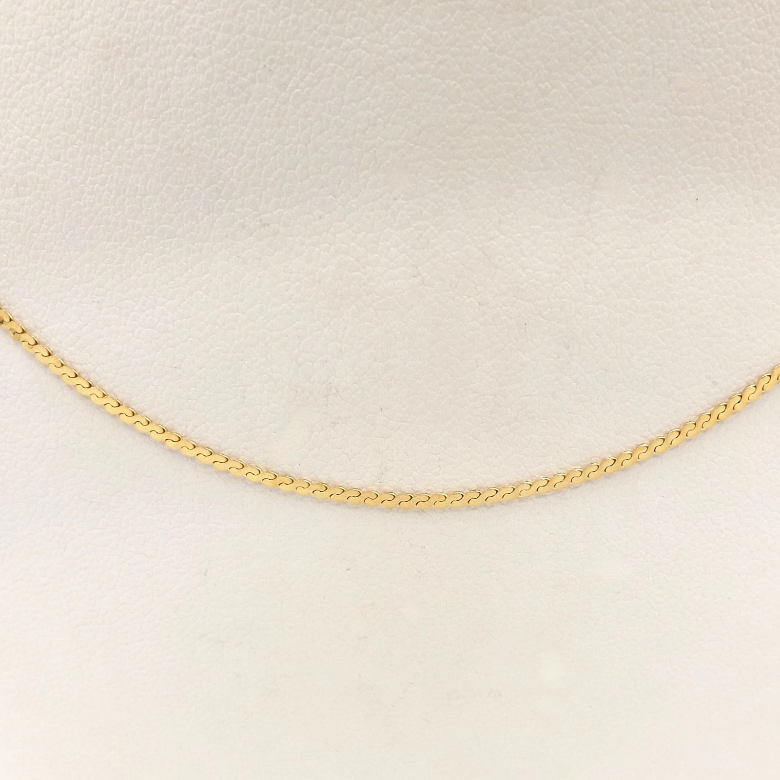Solid 14k Gold Serpentine S Link Pendant Chain Necklace 20in