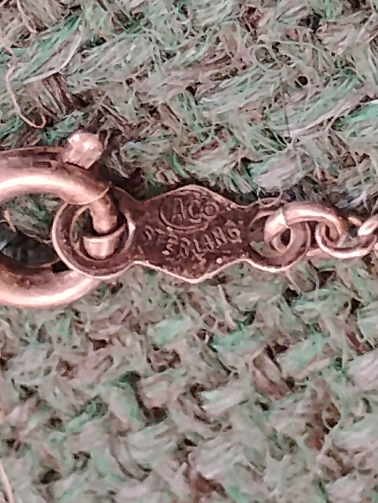 Sterling Silver Chain Link Necklace 18in CACO Sterling Stamped On Clasp Unique