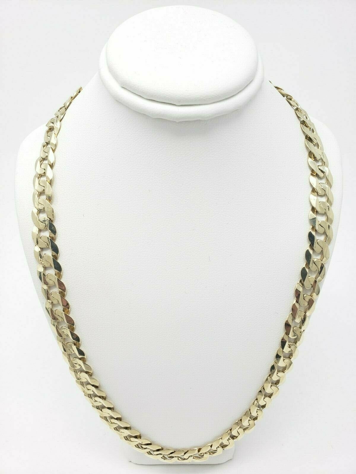14k Yellow Gold Solid Curb Cuban Link Chain Necklace 24″ 9mm 51.5 grams
