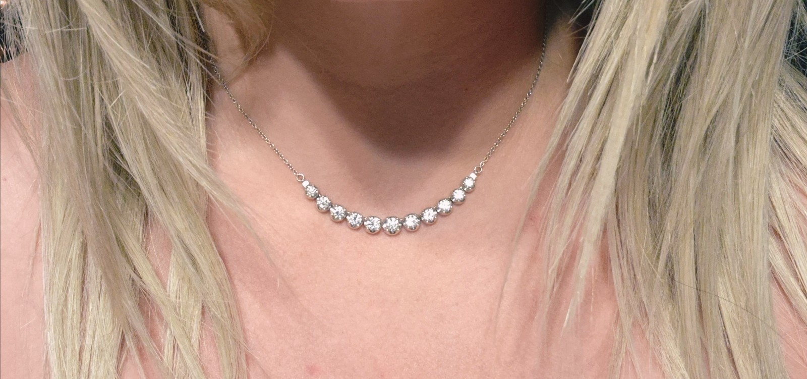 Beautiful all natural diamond necklace for women anniversary wedding birthday
