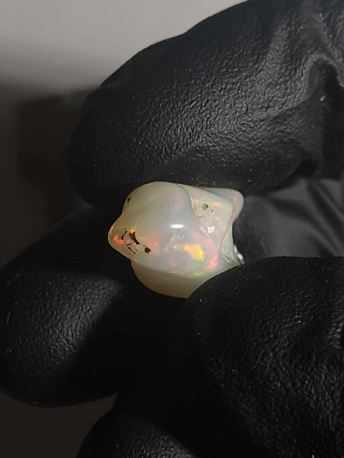 Bigger Opal Pendant Tumble Freeform Sterling Silver