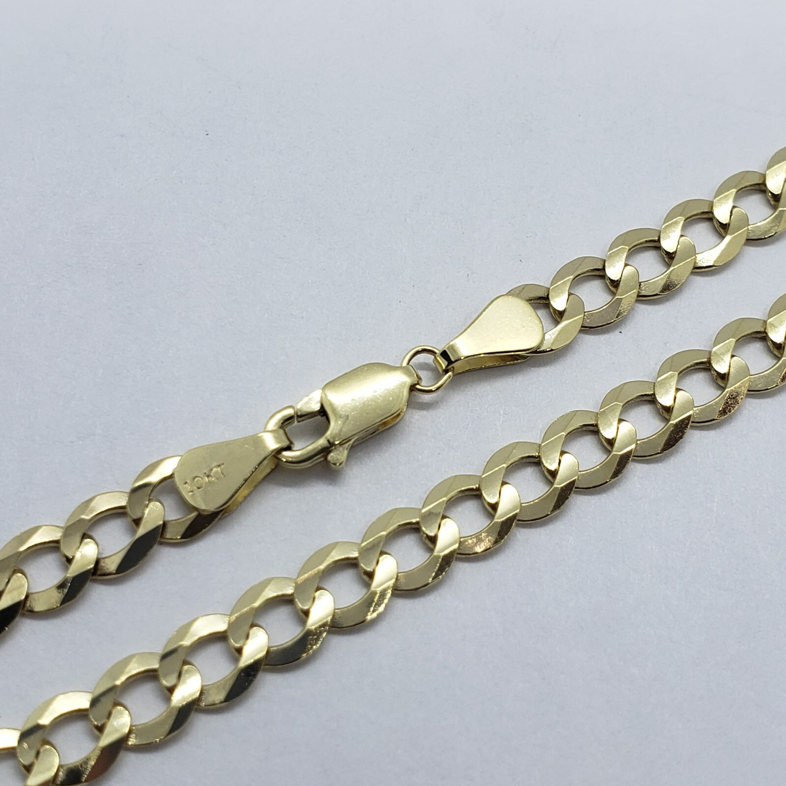 10K Yellow Gold Solid Cuban Link Chain Curb Necklace Bracelet 6mm Width 7″~30″