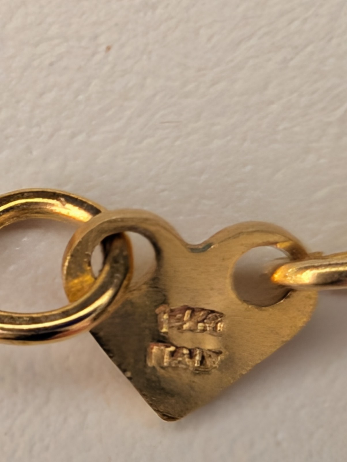 14K Yellow Gold Twisted Serpentine Chain Puff Heart Charm Pendant Necklace 18 In