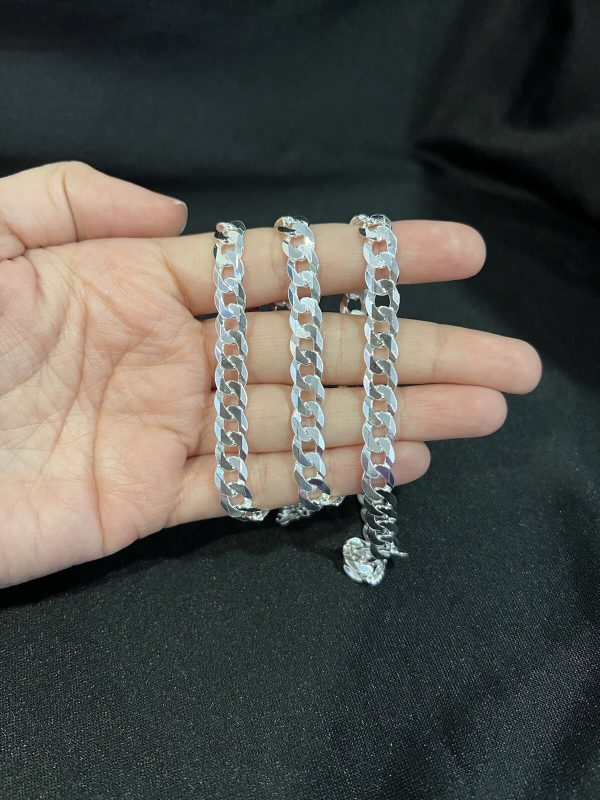 without packaging 925 Sterling Silver Mens Womens Curb Cuban Link Chain G2U