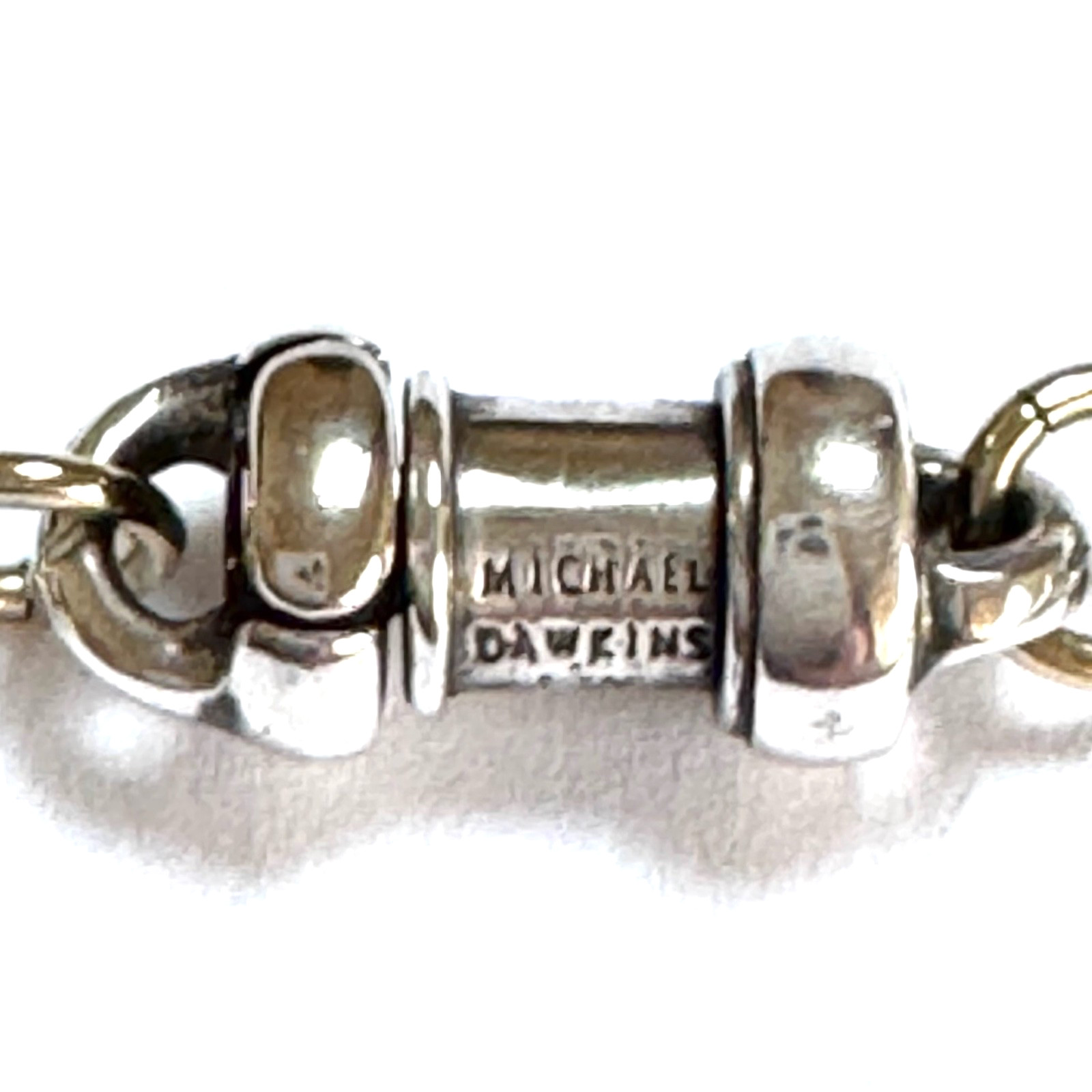 MICHAEL DAWKINS Necklace ONLY 4.5mm Sterling Silver 17.5” Mesh VERY GOOD COND