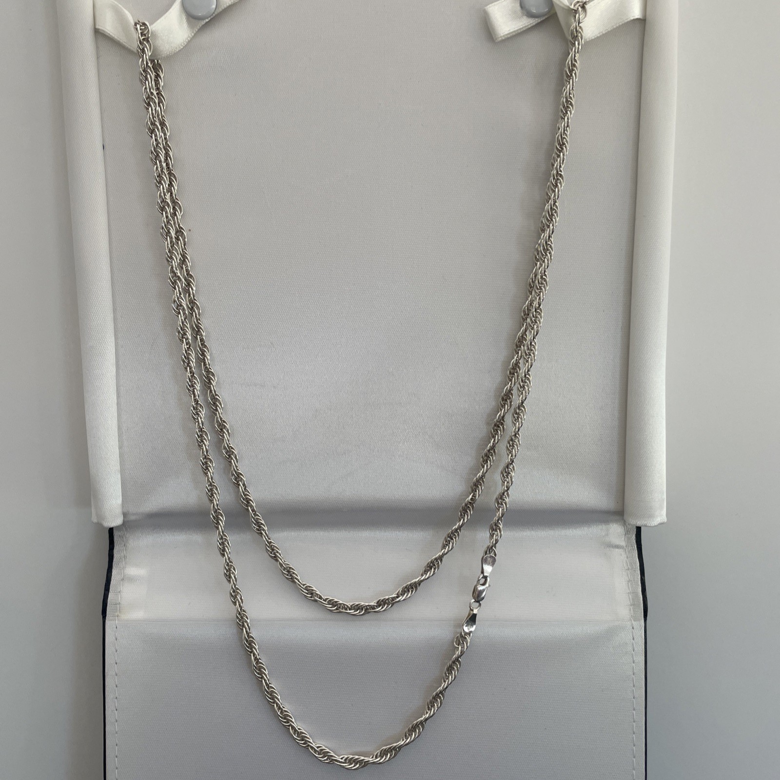 MILOR French Rope Twist Sterling Silver 36 In Necklace Italy 925 Bright 31 grams