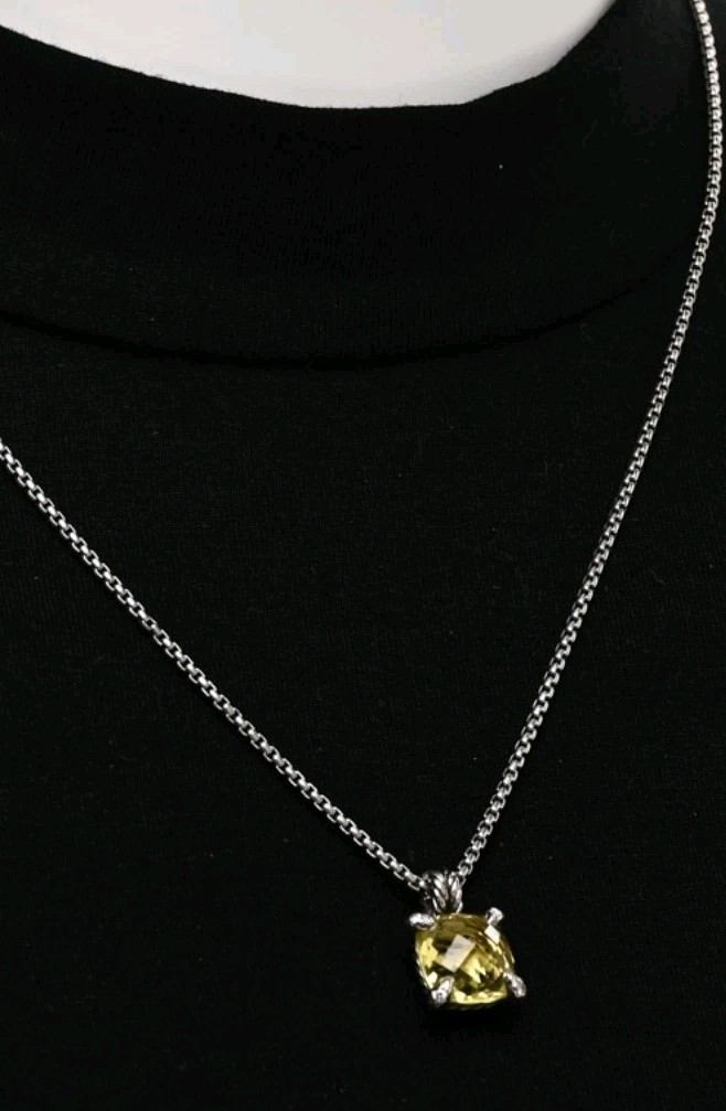 Previously Used David Yurman Sterling Silver Diam Lemon Citrine 14mm Chatelaine