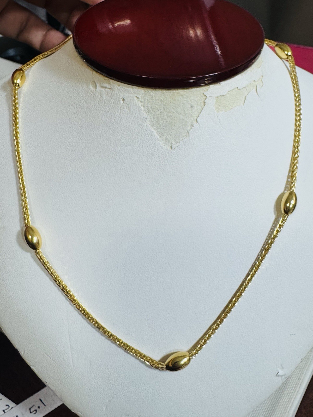 18K 750 Fine Genuine Gold Oval Chain Necklace 17.6”/18” Long 6.6g 2.2mm