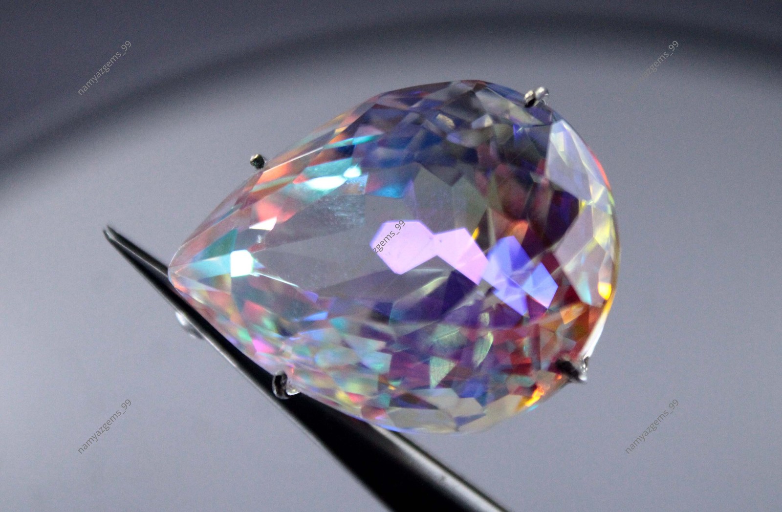 76.95 Ct+ Natural Rare Mystic Multi Color 925 Solid Silver Pendant Gemstone