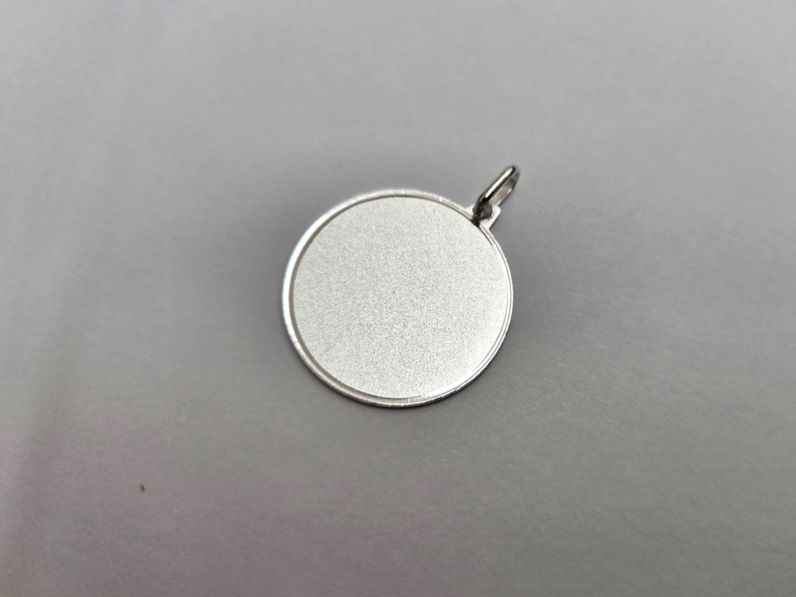 925 Sterling Silver Round Disc Pendant for Engraving 1 Inch (25mm) Tall