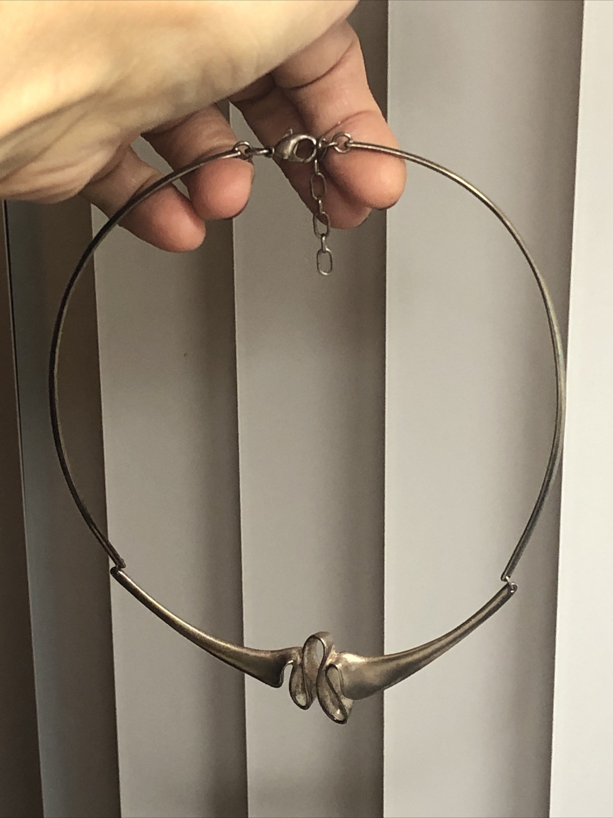 BIJOU JEUNESSE GUNTHER 925 Sterling Silver Collar Necklace 15 1/2″, 25g Germany