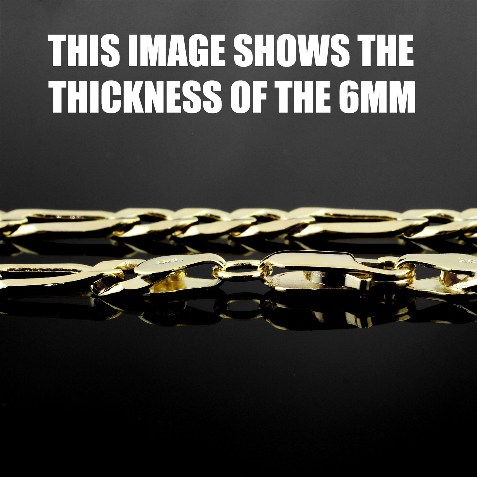 Guaranteed Genuine Solid 10K Gold Figaro 3+1 Link Chain Necklace All Sizes