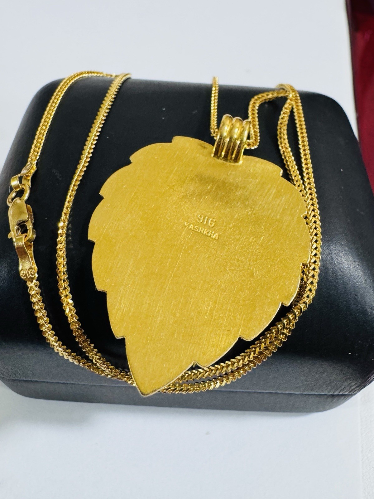 22K 916 22C Real Genuine Gold 20” inch Heart Sikh Necklace 11.1g 1.5mm