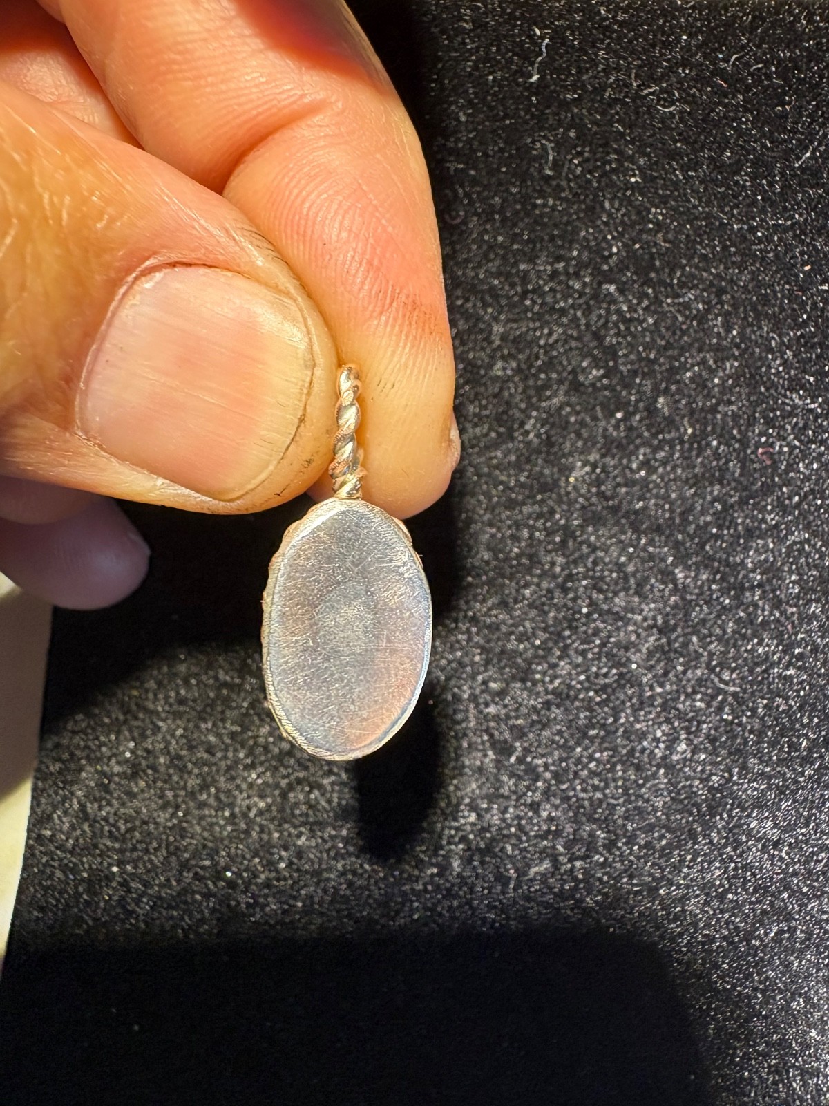 Australian black opal pendant