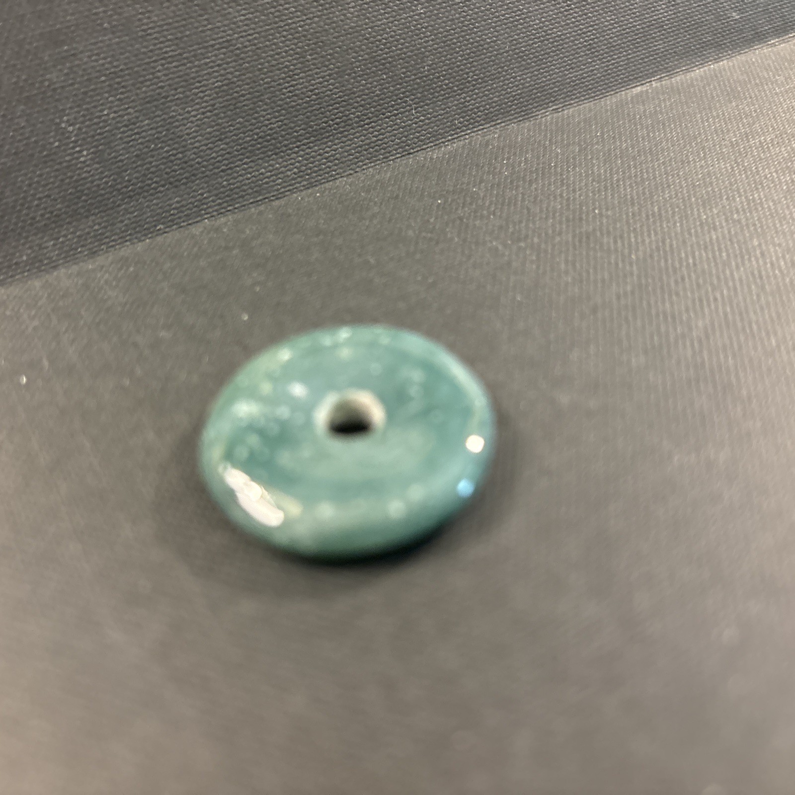 Jadeite Jade Pendant Disk Freeform Dark Jade Donut From Oder Chinese (a29