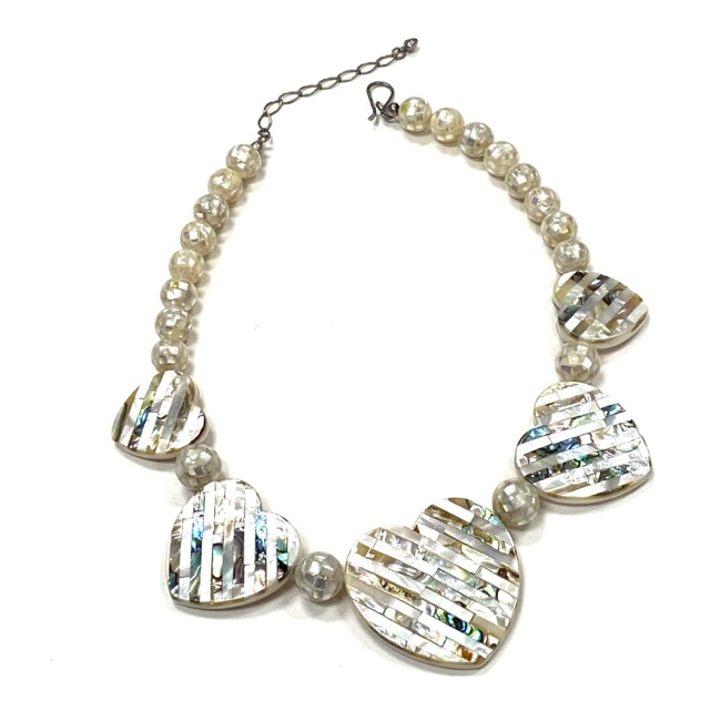 Jay King Abalone Mother of Pearl Reversible Necklace