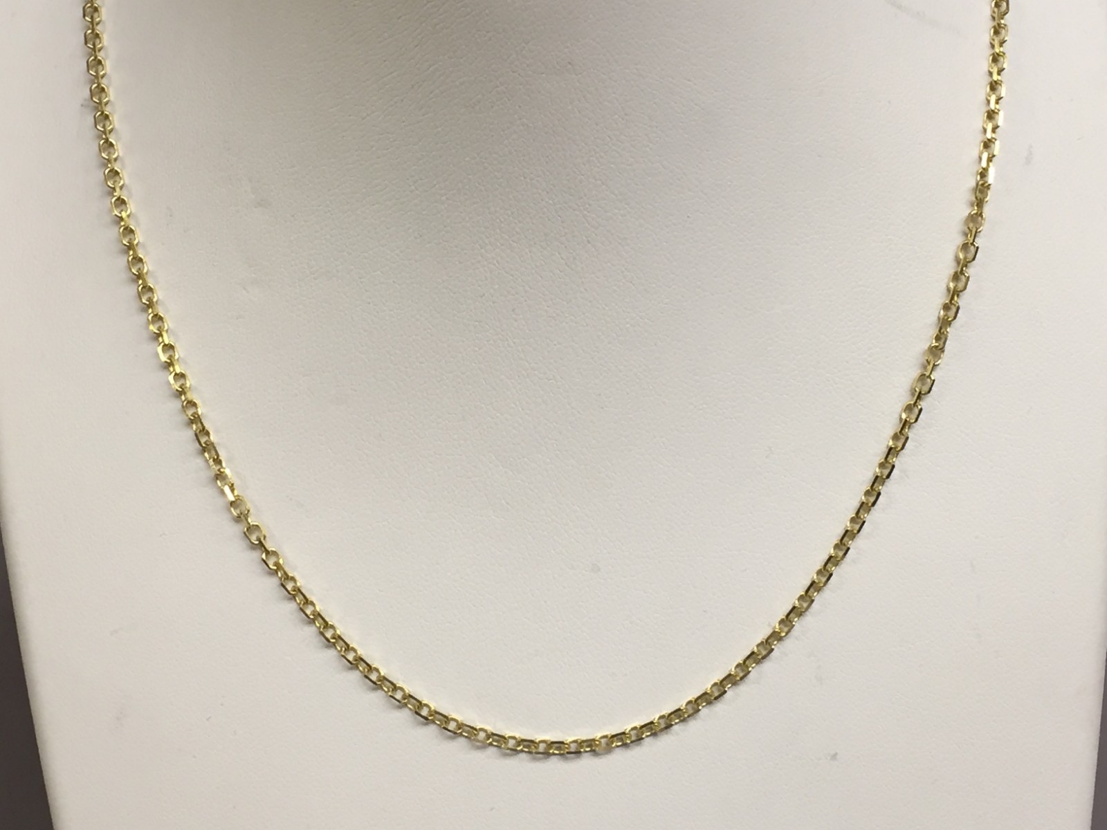 14k Yellow Gold 16″ Solid Cable Link Pendant Chain/Necklace 1.7 mm 3.4 Grams