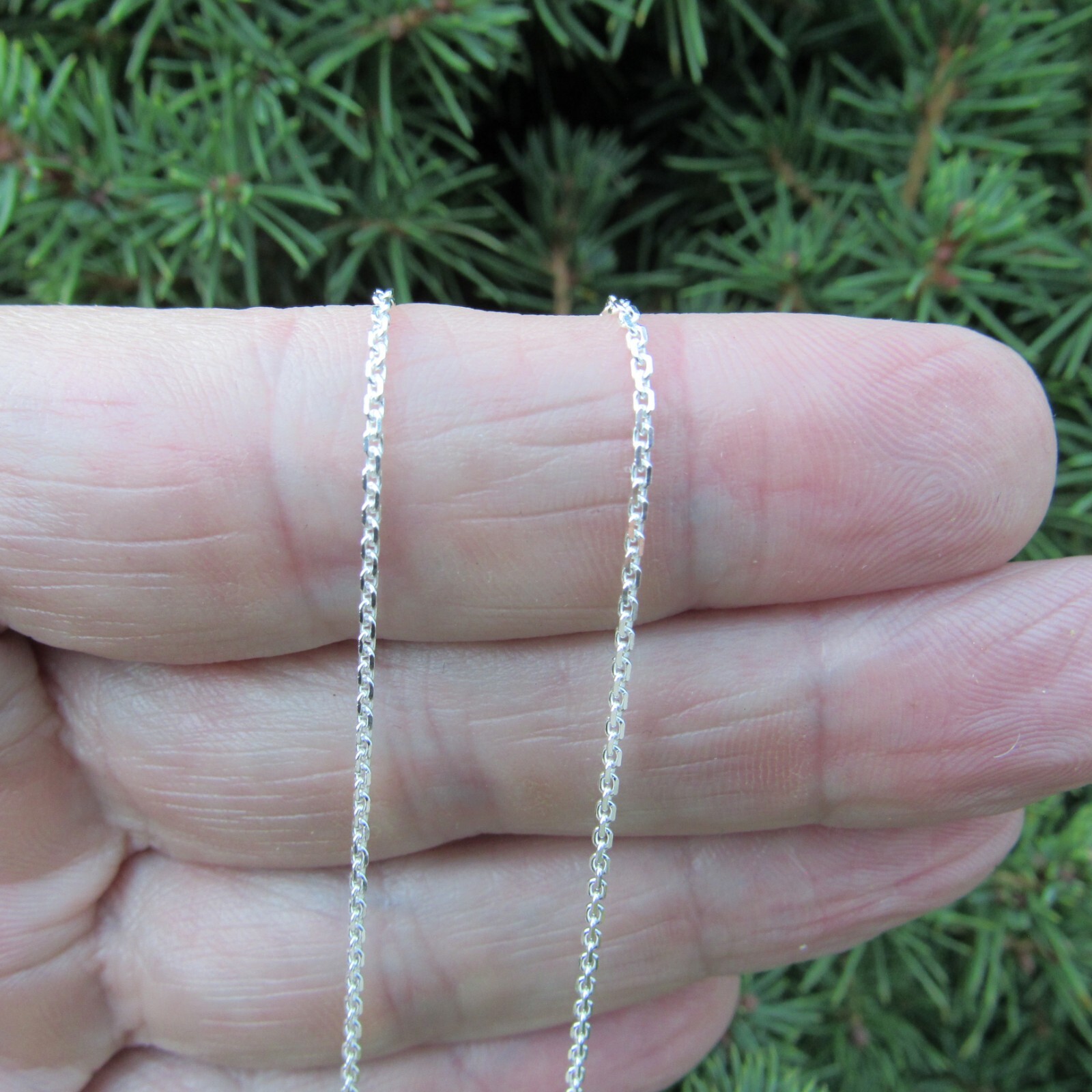1.4MM Solid 925 Sterling Silver Italian Anchor Link Cable Chain, Made in Italy