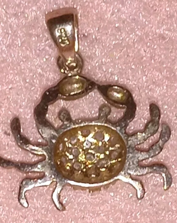 Tiny Crab Pendant Without Chain 925 Gemstone Pendant Peridot