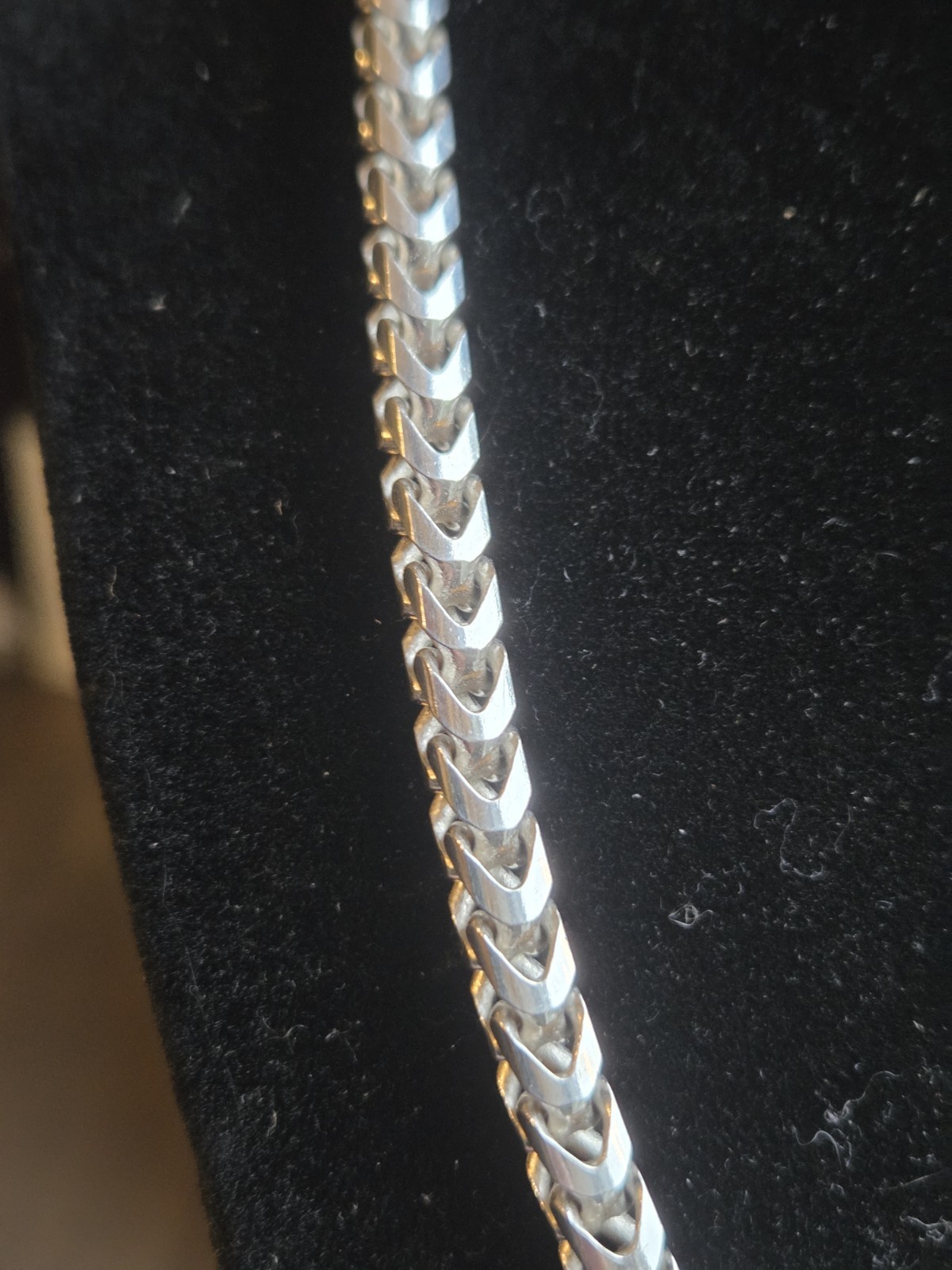 22″ 5.5mm Solid Franco Link Chain- Rhodium Plated 925 Sterling Silver 80g