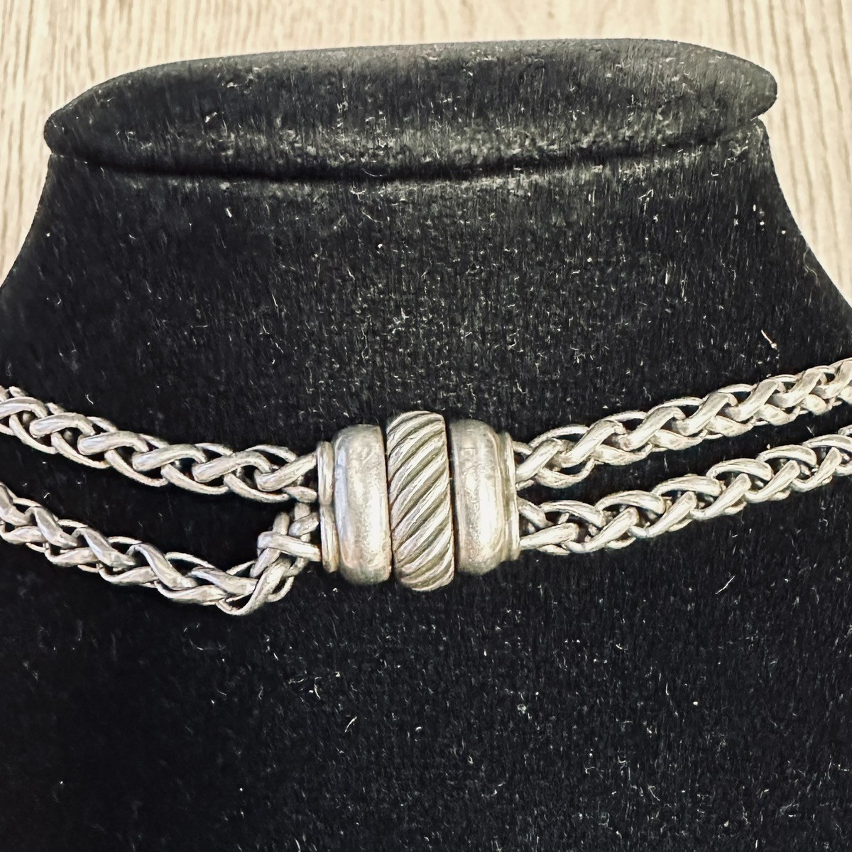 David Yurman Sterling & 18k Smoky Quartz & Diamond Albion Necklace (PAP007268)