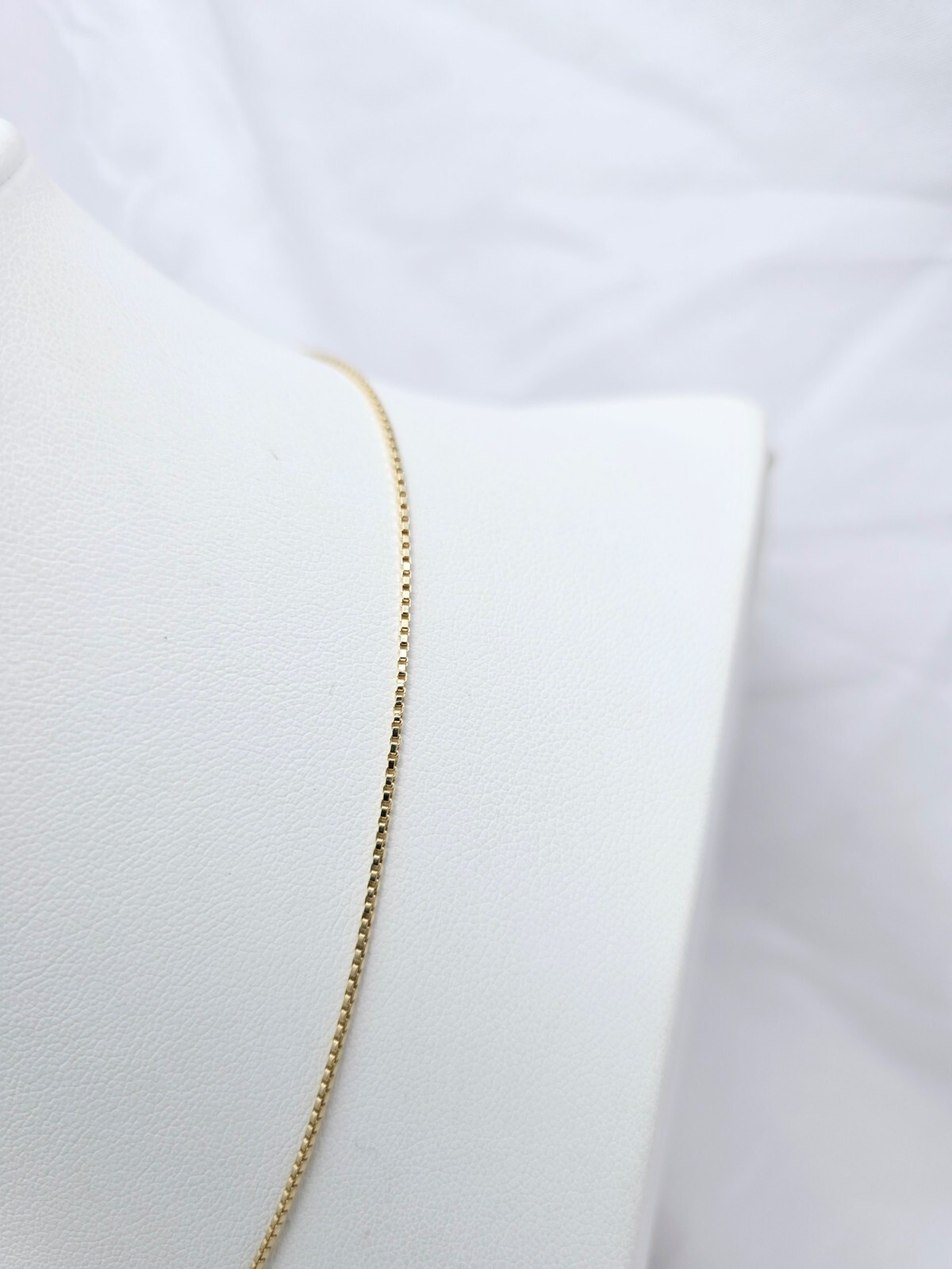 Unique 14K Solid Yellow Gold Designer Box Link Chain Choker Necklace – 16.25″ L